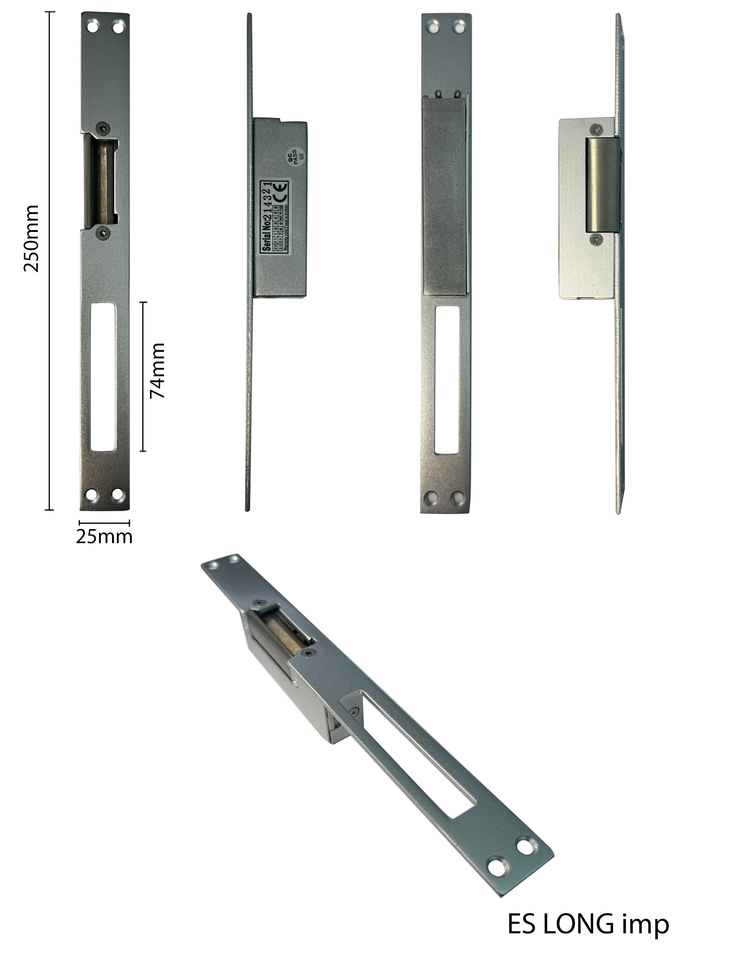 Electric Striker 12V DC LONG (Fail Safe)