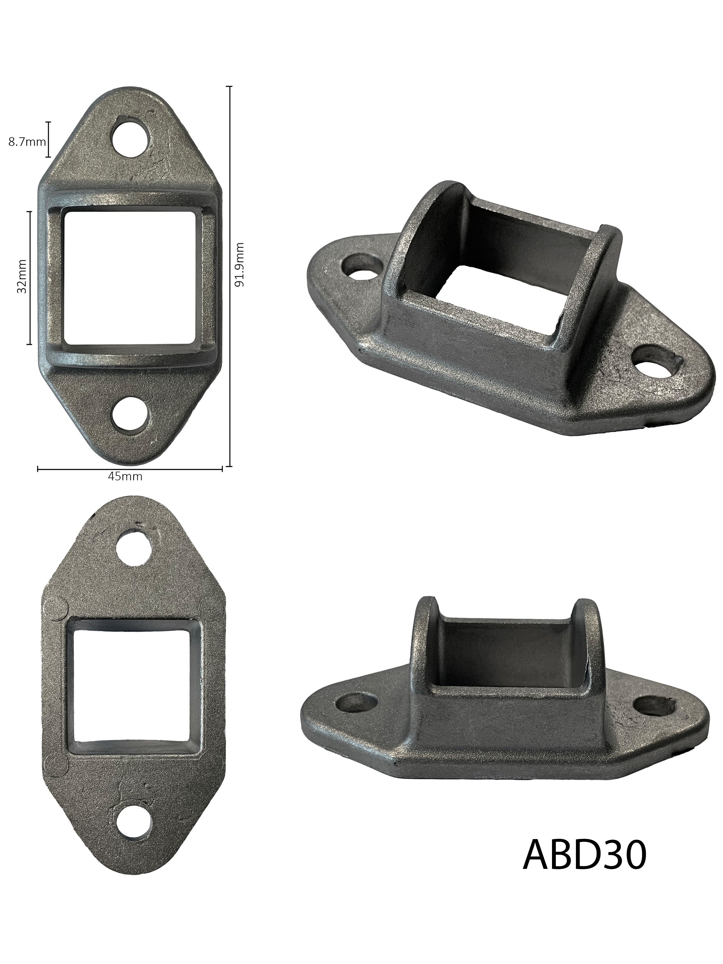 Aluminium Double Lug Bracket 30x30