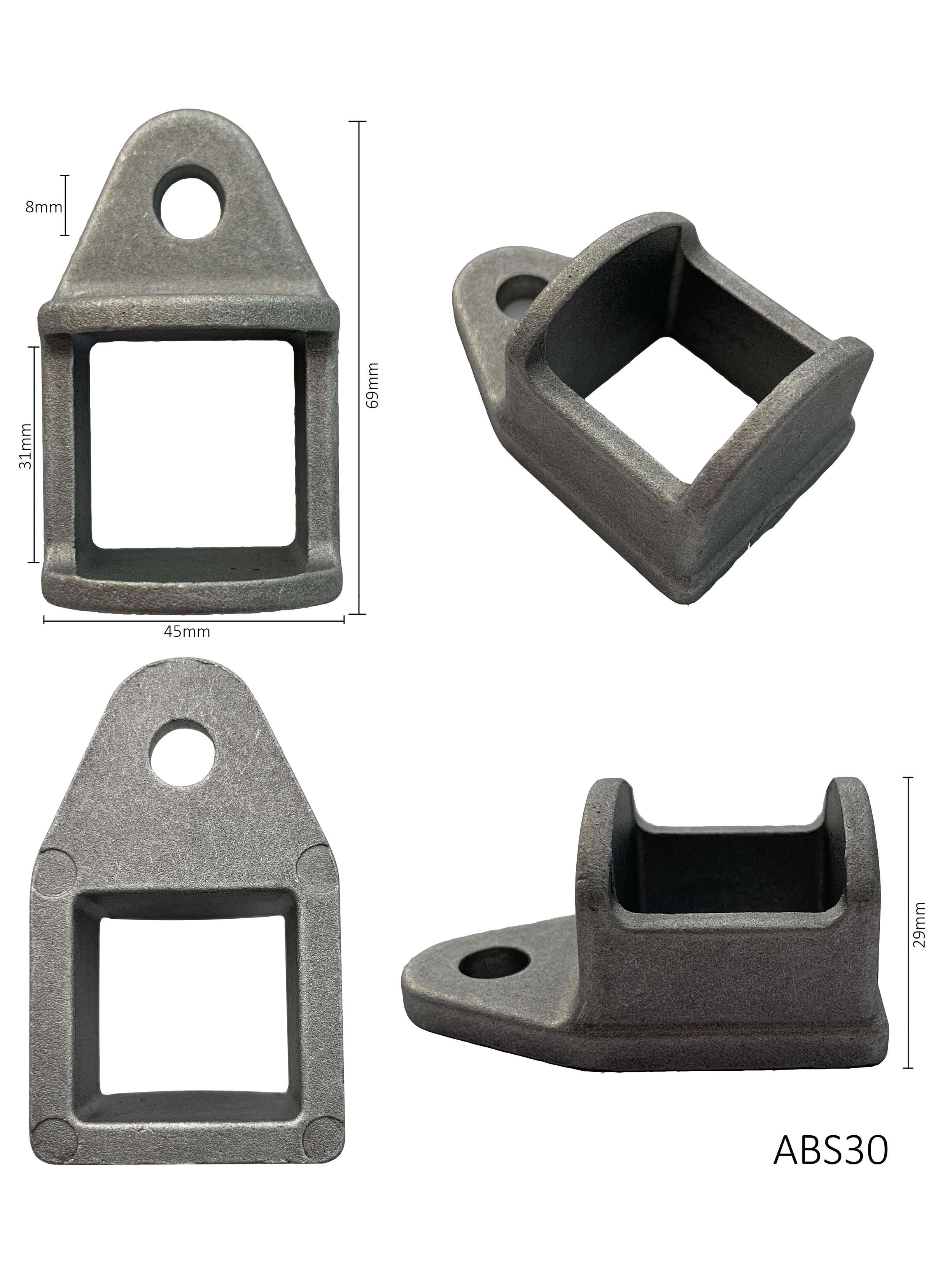 Aluminium Single Lug Bracket 30x30 (1 Hole)