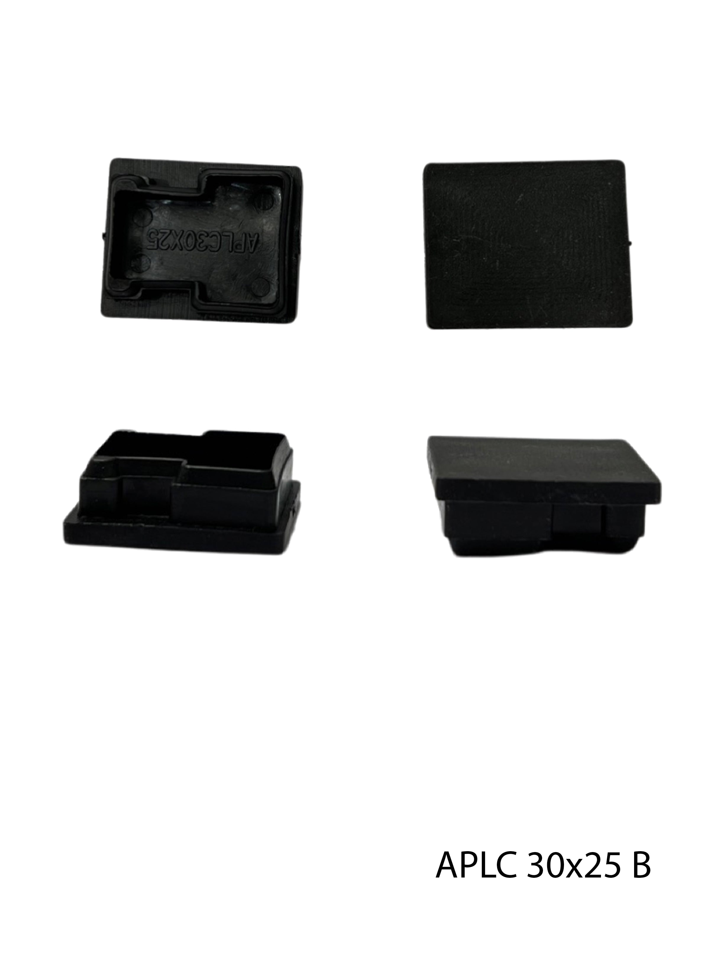 Plastic Cap to suit 30x25 Aluminium Black