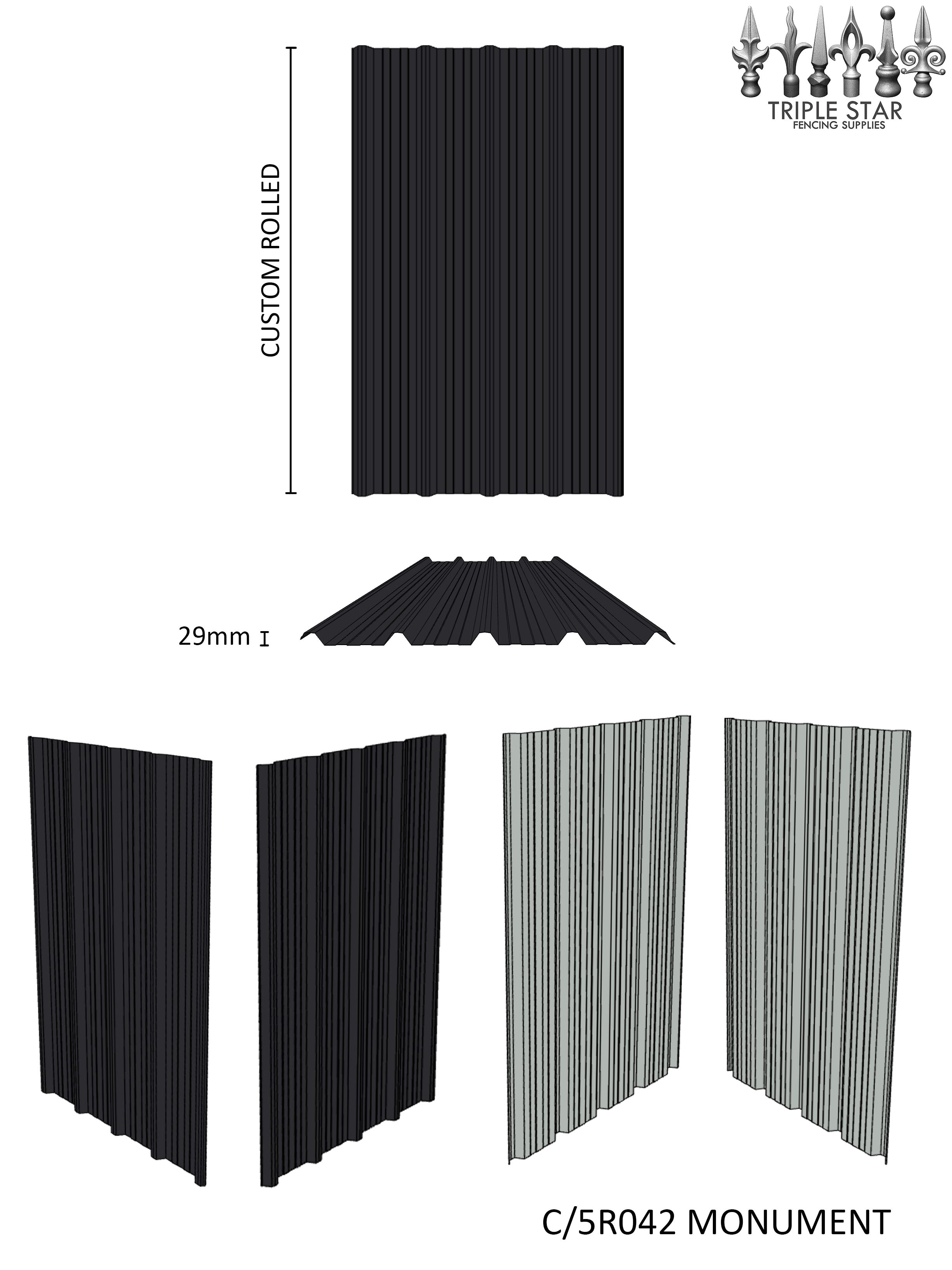 5-Rib Roofing Sheet MONUMENT