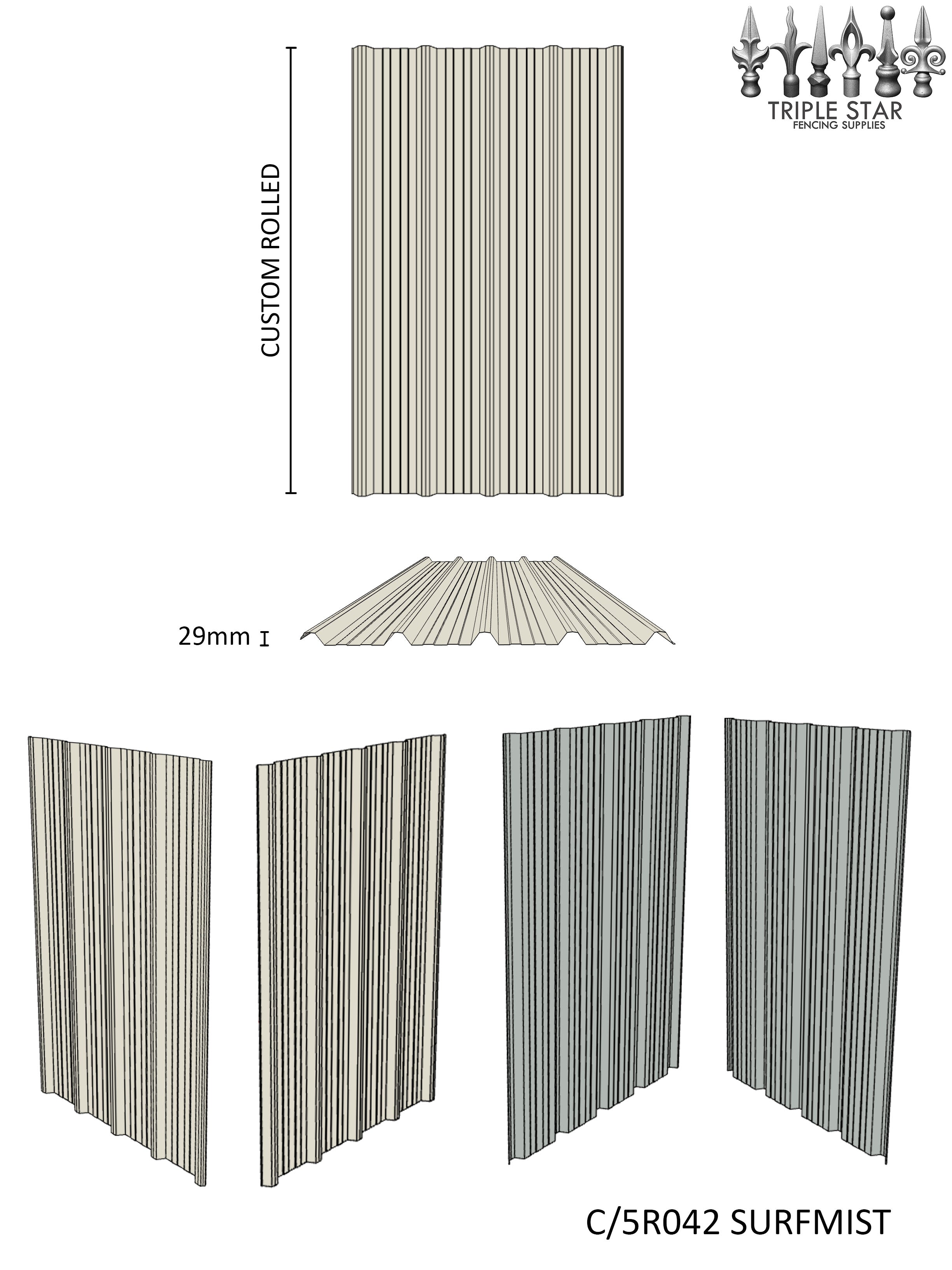 5-Rib Roofing Sheet SURFMIST