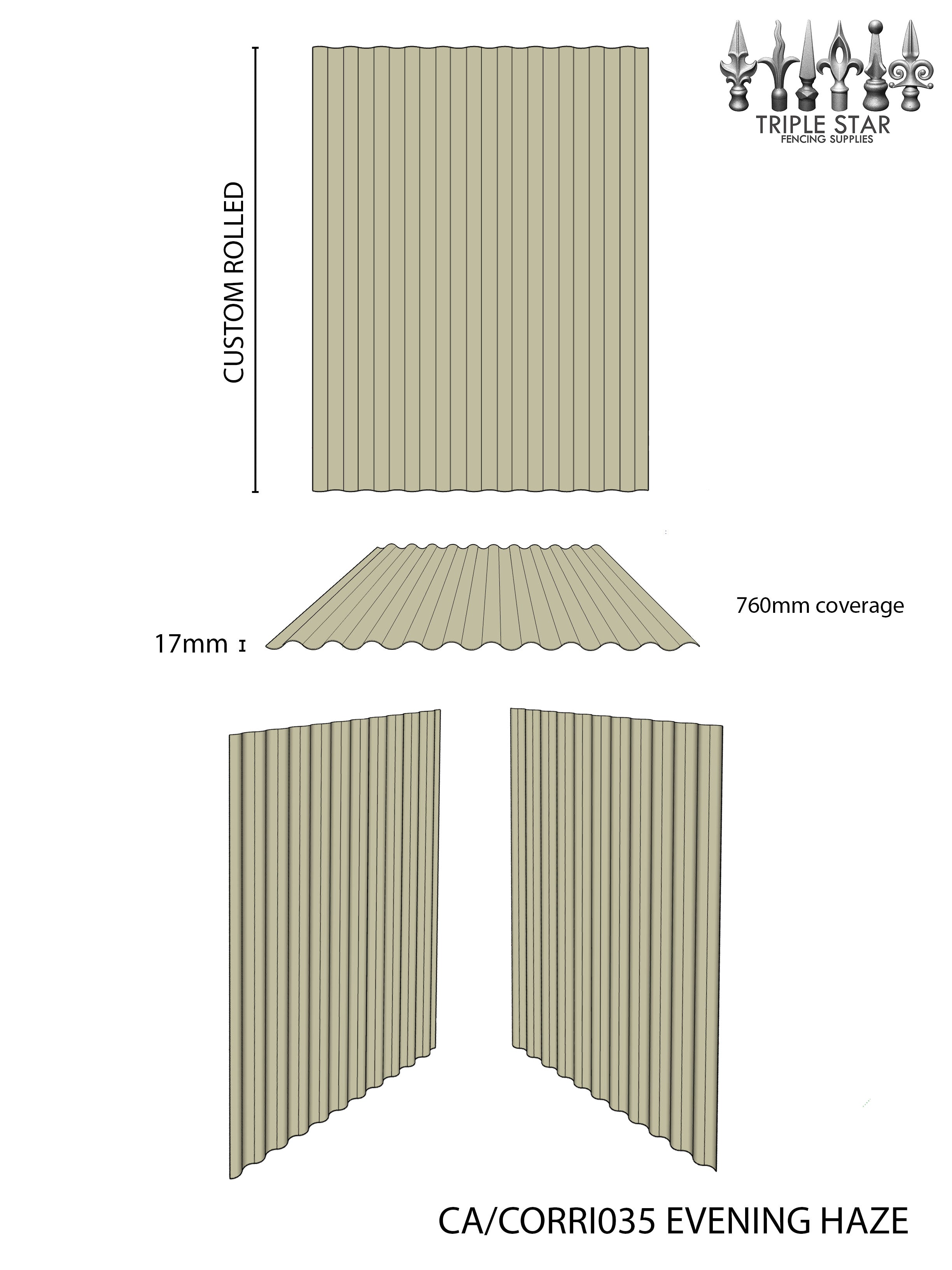 Colorbond® Corrugated Sheets EVENING HAZE