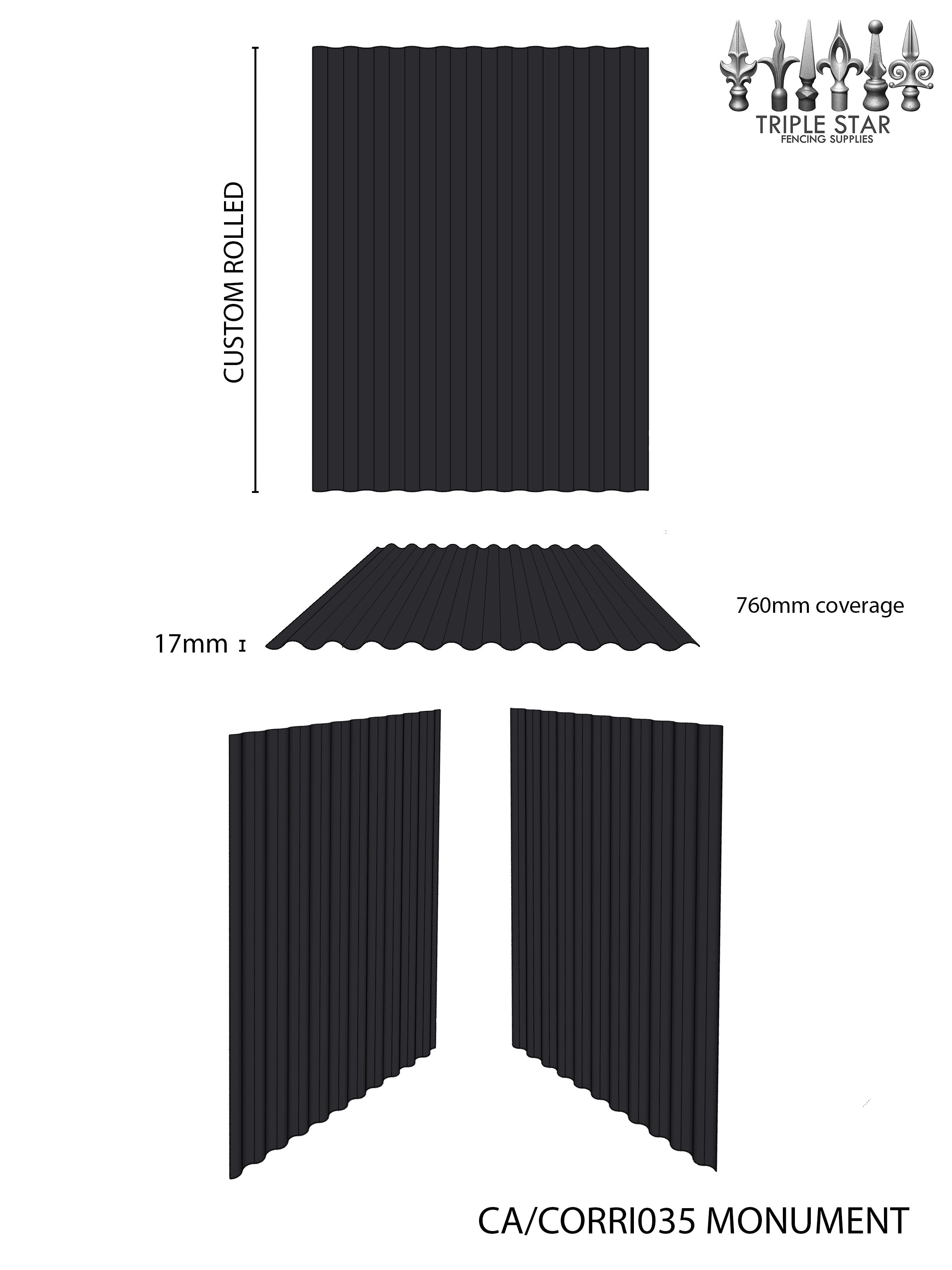 Colorbond® Corrugated Sheets MONUMENT