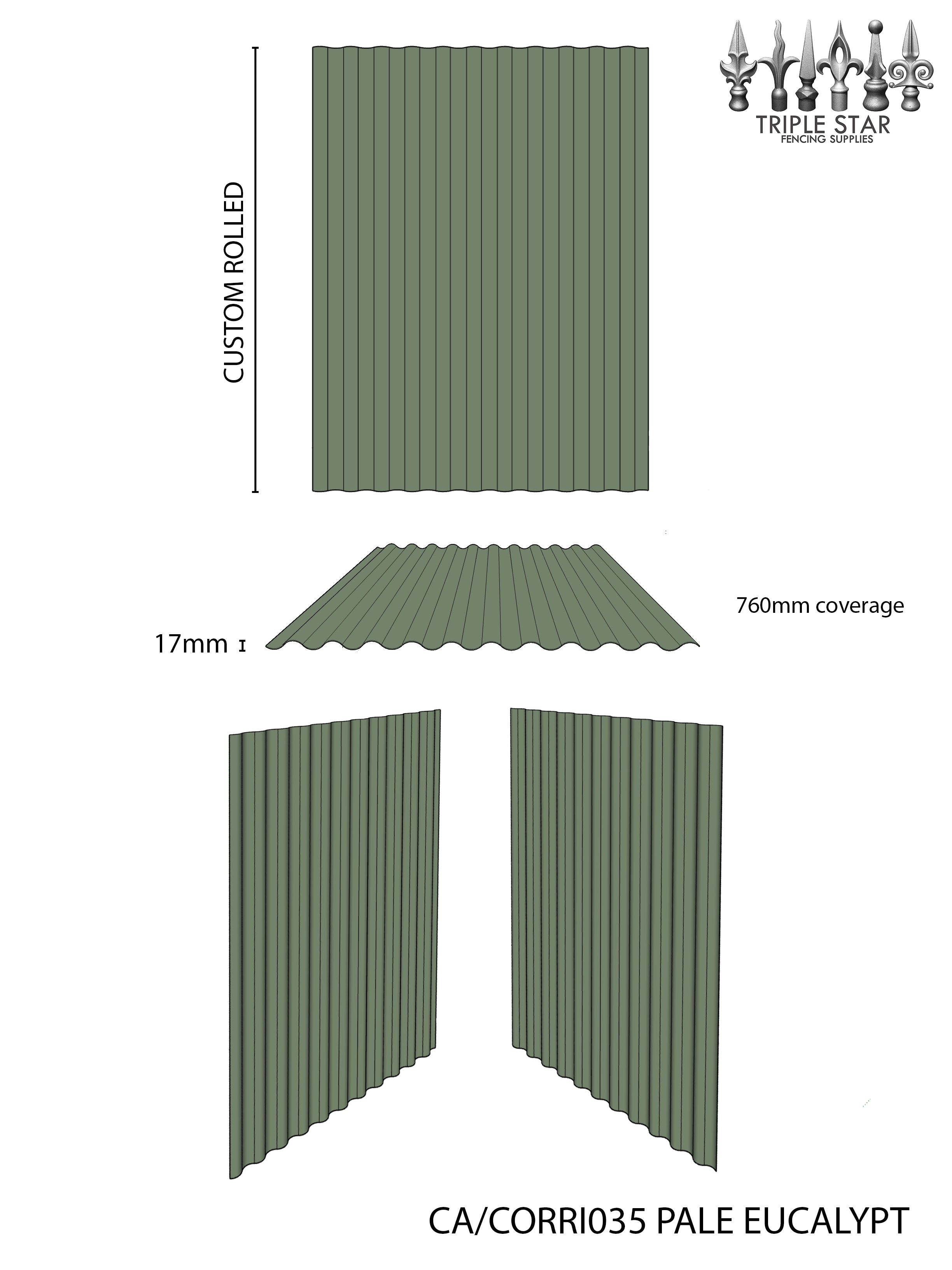 Colorbond® Corrugated Sheets PALE EUCALYPT