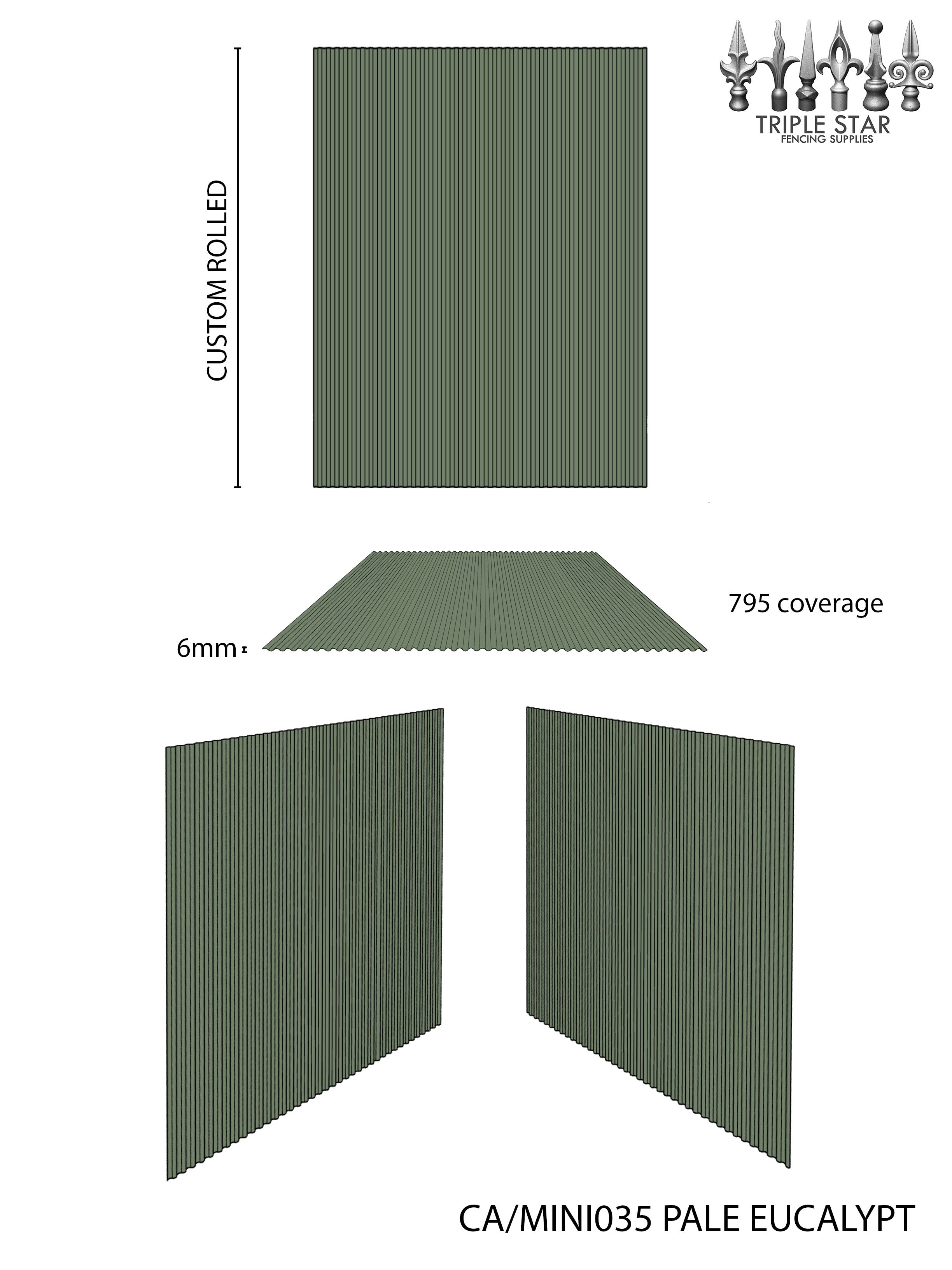 Colorbond® Mini Corrugated Sheet PALE EUCALYPT