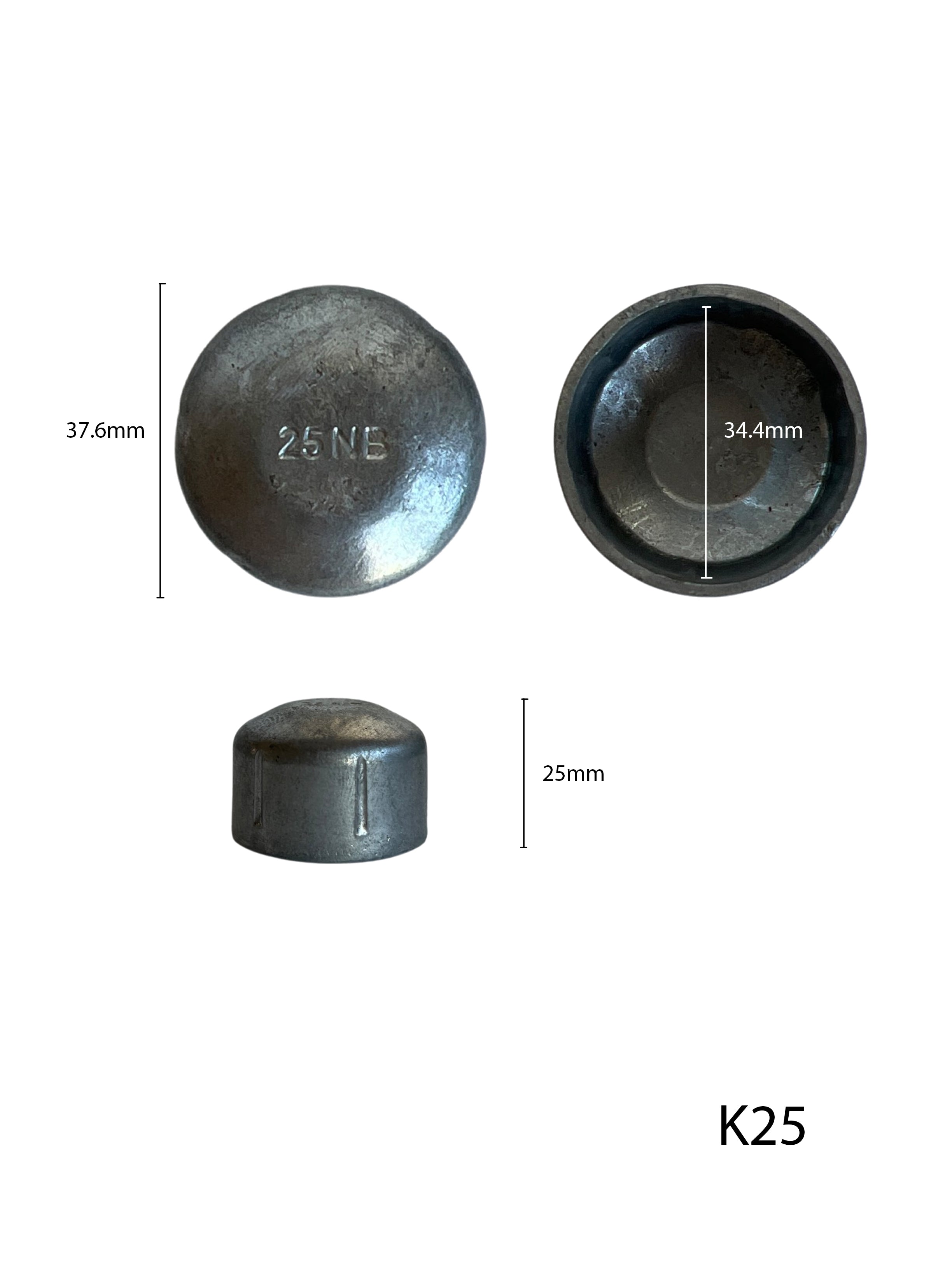 Round Pipe Cap 25NB