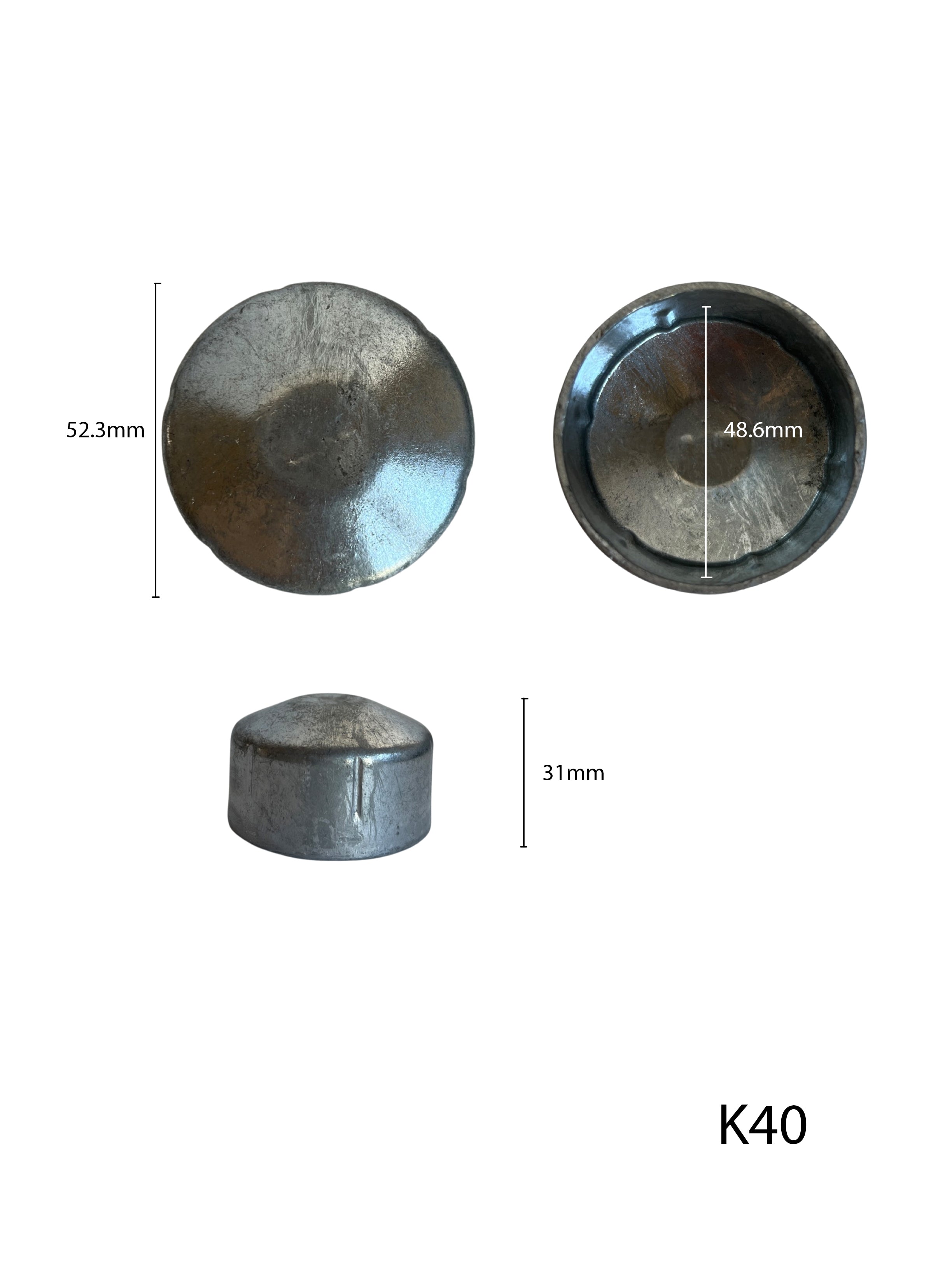 Round Pipe Cap 40NB