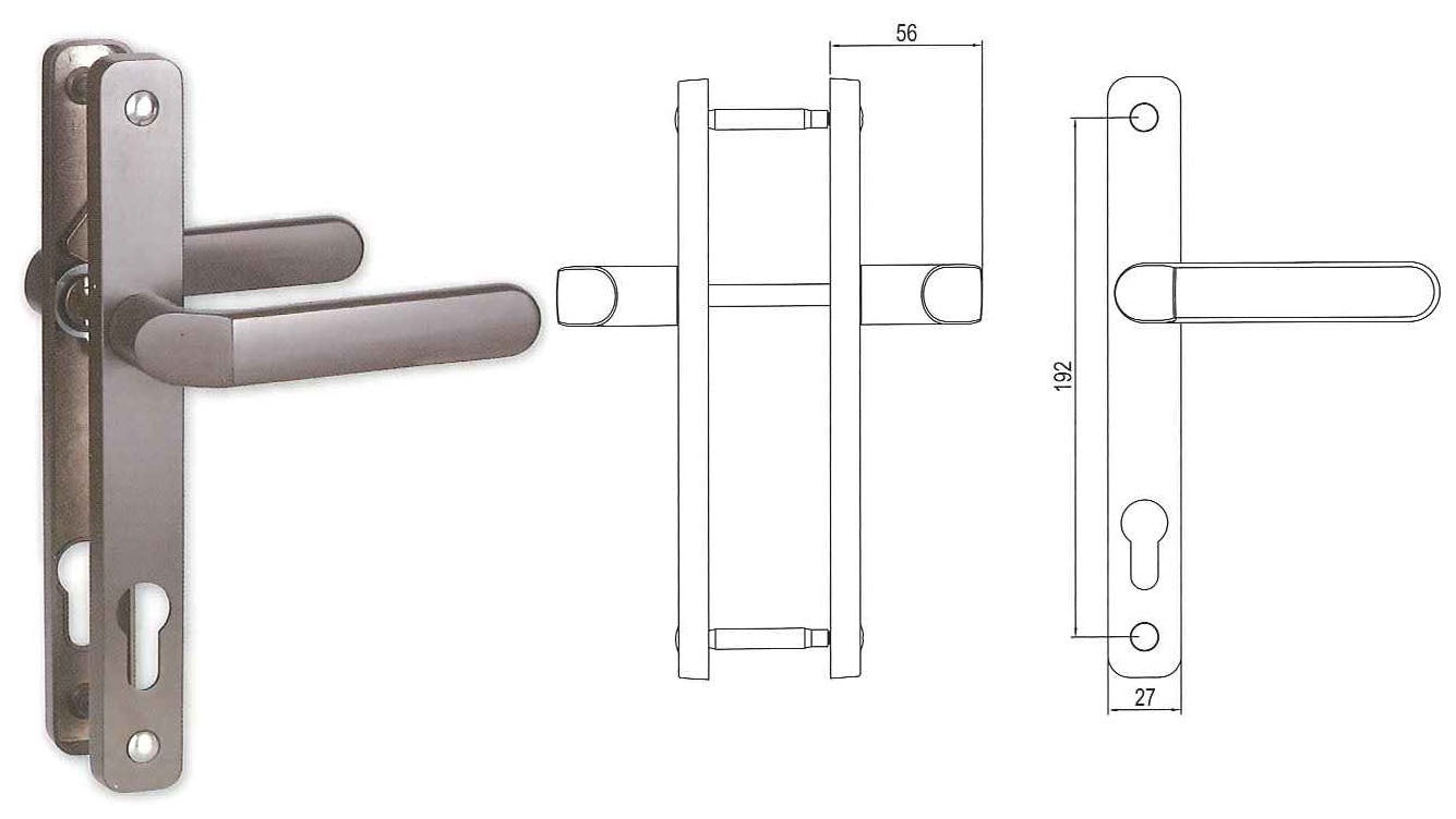 Aluminium Lock to suit 50x50 SHS