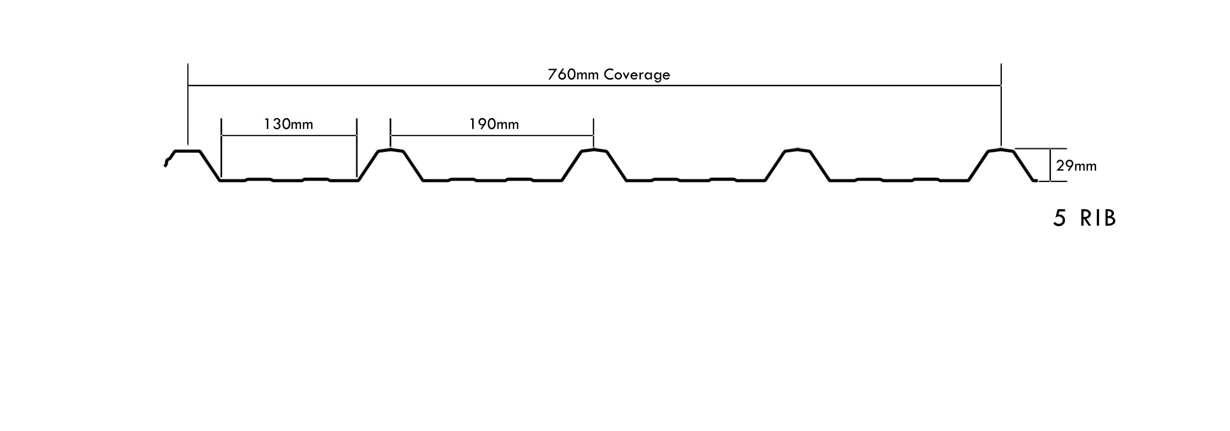 5-Rib Roofing Sheet WILLOW