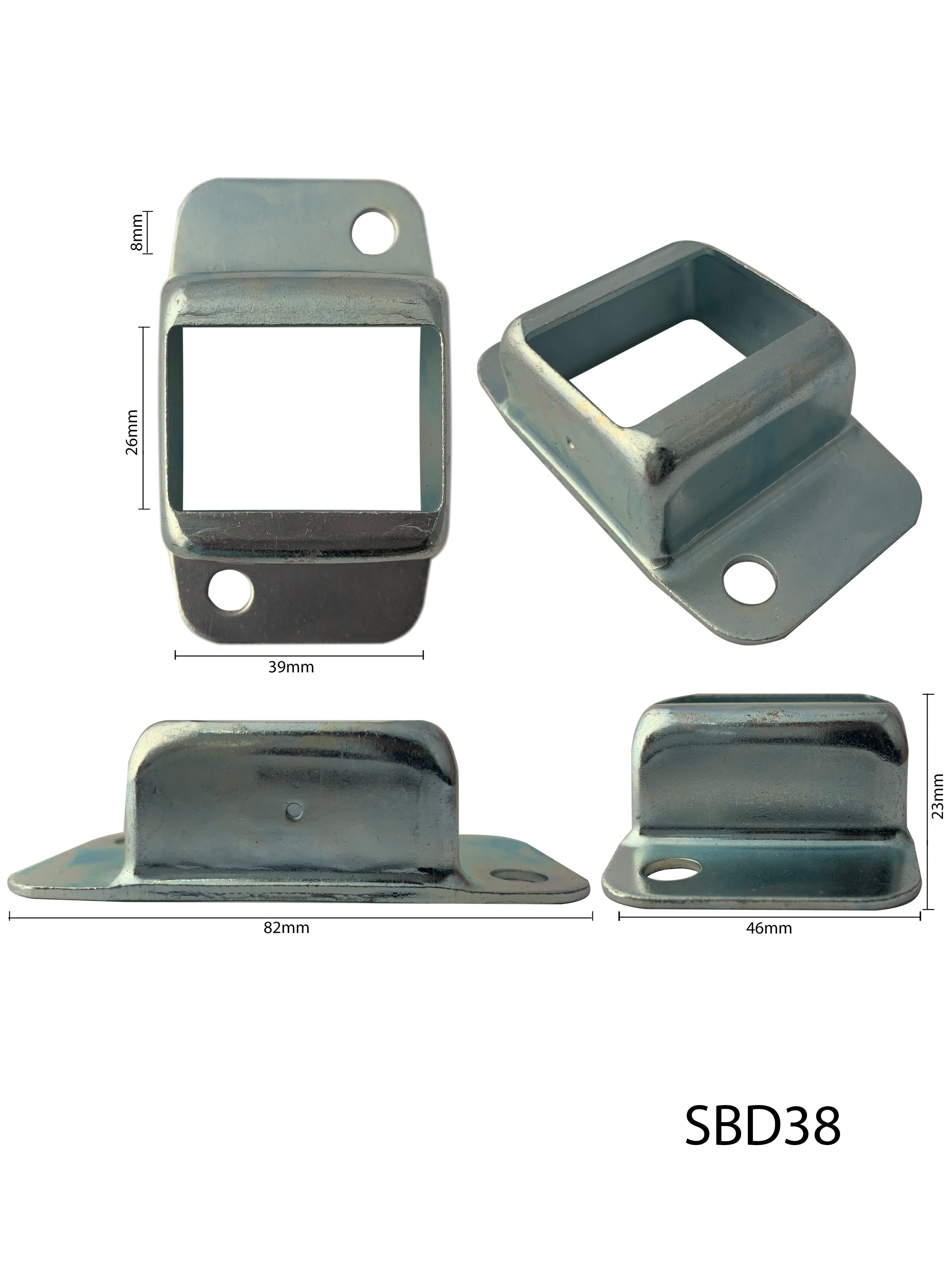 Steel Double Lug Bracket 38x25