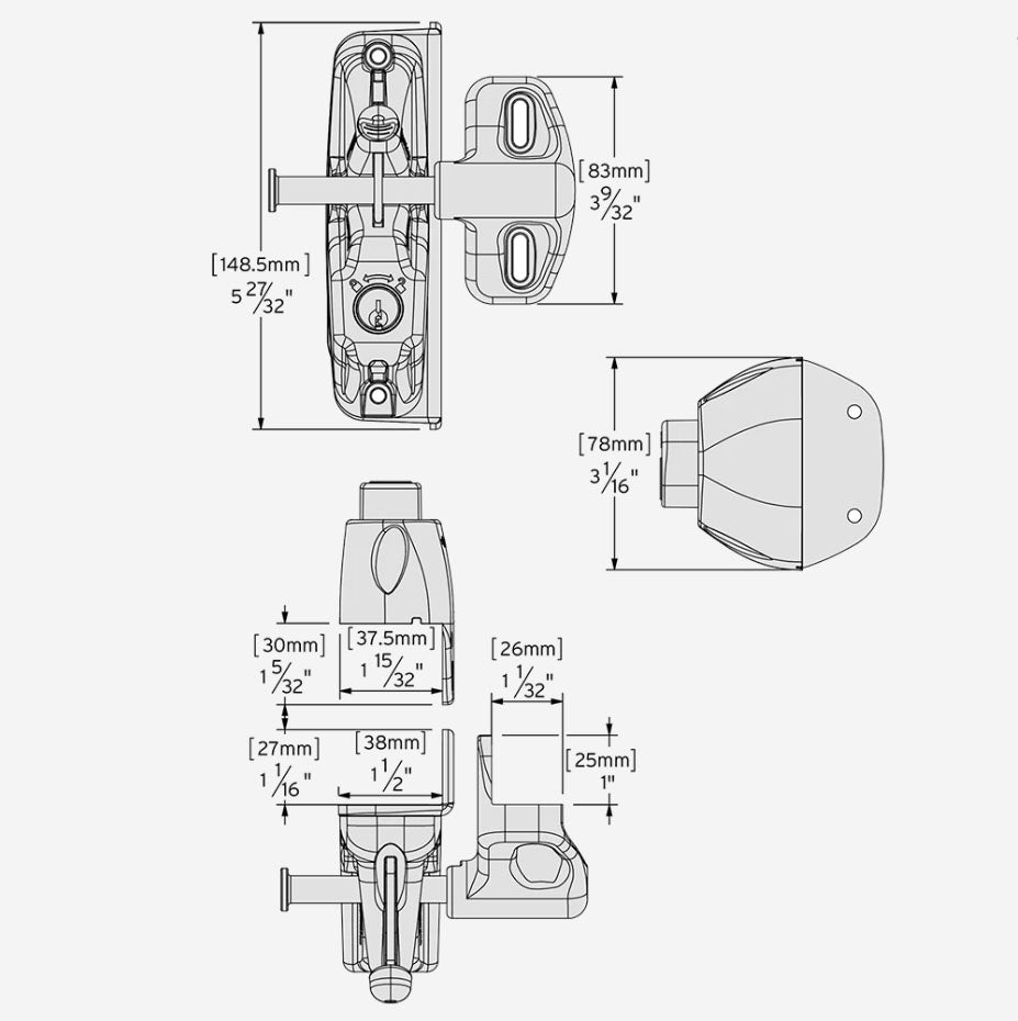 D&D Technologies Deluxe Lockable Gate Latch