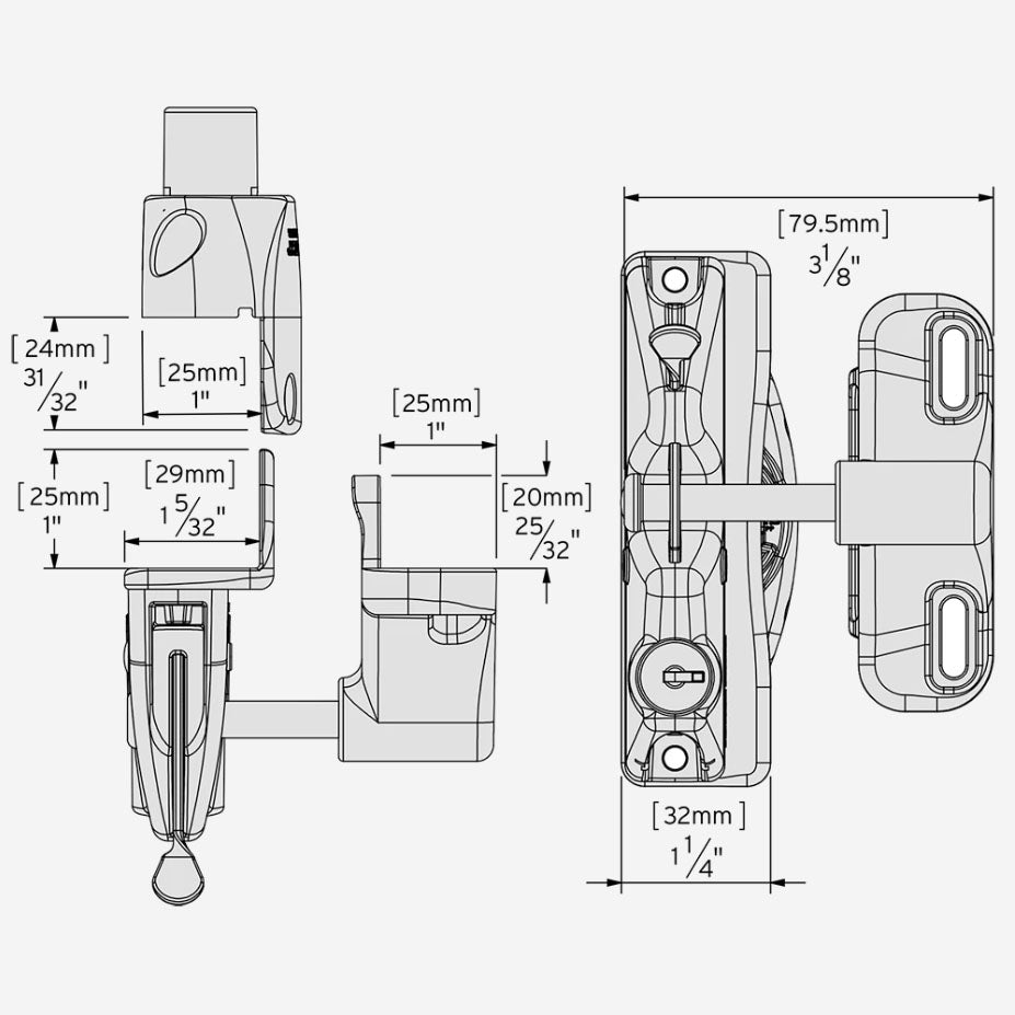 D&D Technologies Single Sided Gate Latch