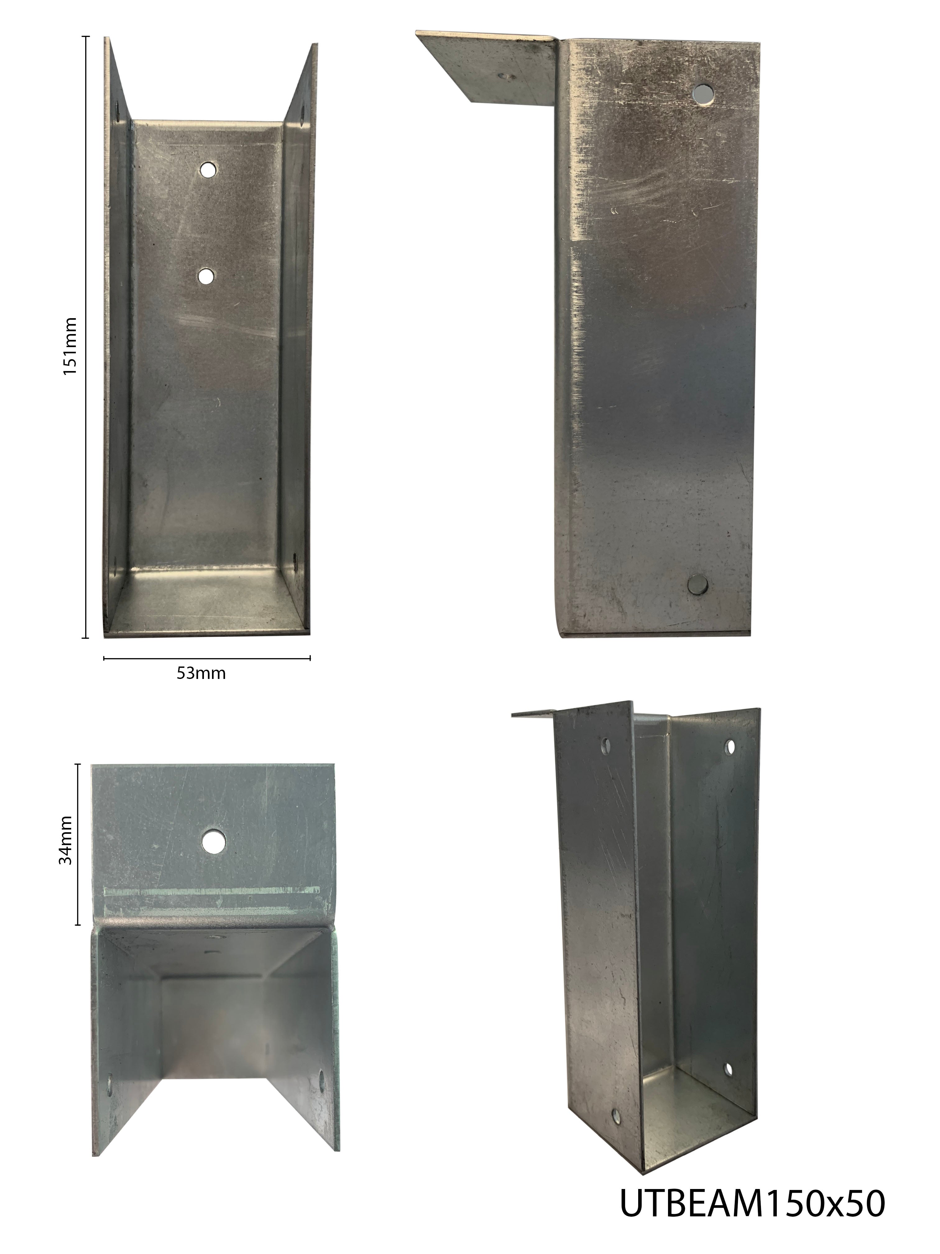 U "T" Beam Bracket 150x50x1.6