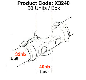 X 32x40 Cross Fitting