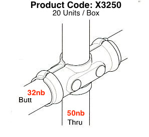 X 32x50 Cross Fitting